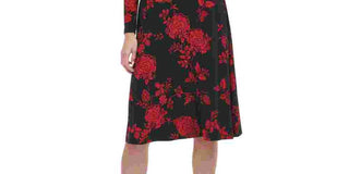 Tommy Hilfiger Women's Floral Print Fit & Flare Dress Black Size 10