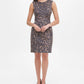 Tommy Hilfiger Women's Faux-Suede Leopard Scuba Sheath Dress Brown Size 10