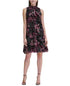 tommy-hilfiger-womens-mock-neck-floral-chiffon-dress-purple-size-11