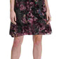 Tommy Hilfiger Women's Mock Neck Floral Chiffon Dress Purple Size 10