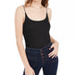 Planet Gold Junior's Spaghetti Strap Tank Top Black Size Large