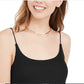 Planet Gold Junior's Spaghetti Strap Tank Top Black Size Large