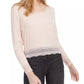 Planet Gold Juniors' Lace-Trim Top Pink Size Medium