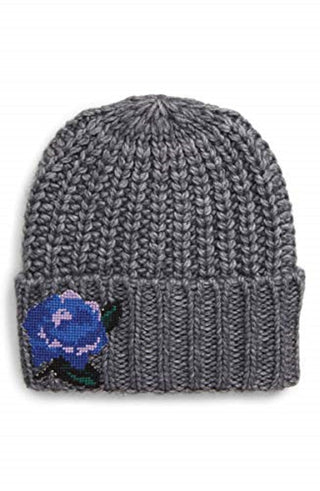 Free People Women's Everything Rosy Beanie Winter Hat Grey Size Regular