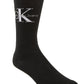 Calvin Klein Men's Ribbed Logo Crew Socks -Black Size 7-12