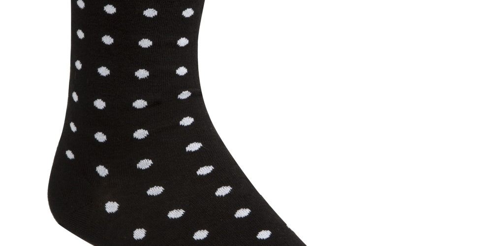 Calvin Klein Men's Dot Dress Socks -Blaxk One Size
