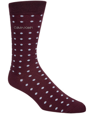 Calvin Klein Men's 3-Pack Crew Socks Dark Red Size Regular