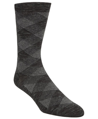 Cole Haan Men's Twist Plaid Socks In Black Size Regular
