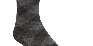 Cole Haan Men's Twist Plaid Socks In Black Size Regular