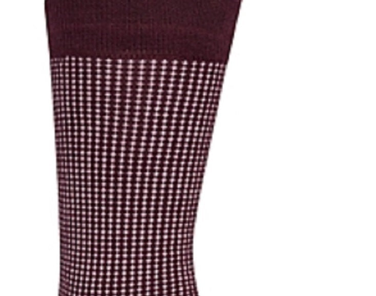 Cole Haan Men's Multi Stripe Crew Socks Wine Tasting One Size -WIne Size 7-13
