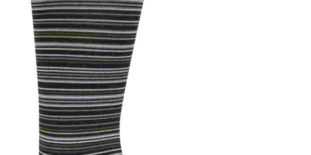 Cole Haan Men's Multi Stripe Crew Socks Dark Green Size Regular