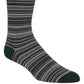 Cole Haan Men's Multi Stripe Crew Socks Dark Green Size Regular