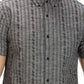 Hurley Men's Tailored Fit Stamps 2.0 Print Short Sleeve Shirt Grey Size XX-Large