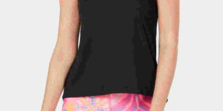 Nike Women's Dri-FIT Printed-Logo Racerback Running Tank Top Charcoal Size Large