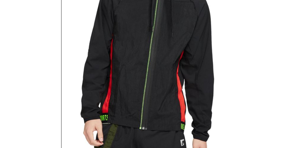Nike Men's Sport Clash Dri Fit Flex Training Jacket Charcoal Size Small