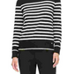 Calvin Klein Women's Striped Long Sleeve Jewel Neck Top Black Size X-Large