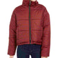 Celebrity Pink Junior's Plaid Puffer Coat Red Size Small