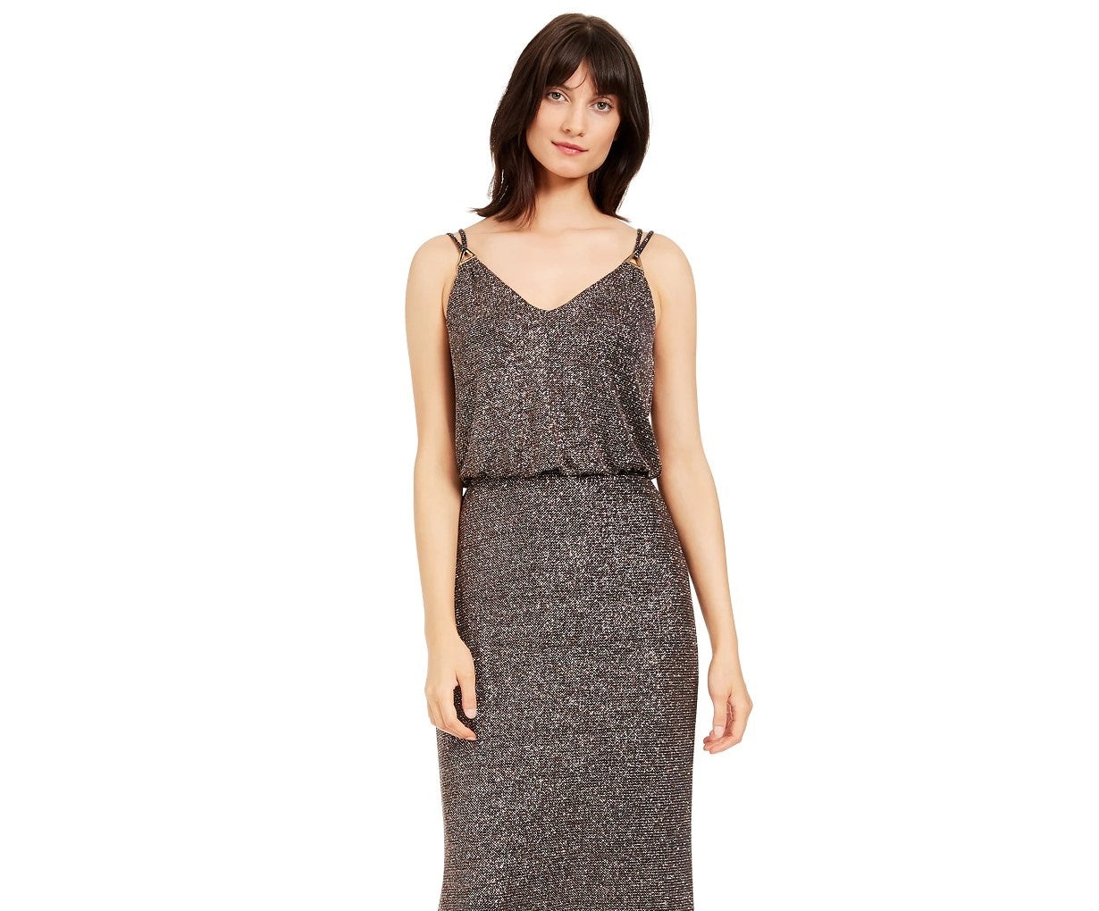 calvin klein metallic sheath dress Calvin Klein Petites Womens Long Sleeve Midi Cocktail And Party Dress, Black