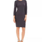 Calvin Klein Women's Diagonal Seam Sheath Dress Grey Size 14