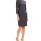 Calvin Klein Women's Diagonal Seam Sheath Dress Grey Size 14