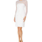 Calvin Klein Women's Illusion Detail Sheath Dress White Size 12