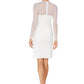 Calvin Klein Women's Illusion Detail Sheath Dress White Size 12