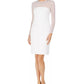 Calvin Klein Women's Illusion Detail Sheath Dress White Size 14