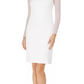 Calvin Klein Women's Illusion Detail Sheath Dress White Size 14