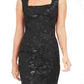 Calvin Klein Women's Square-Neck Sequin Scuba Dress Black Size 10
