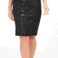 Calvin Klein Women's Square-Neck Sequin Scuba Dress Black Size 10