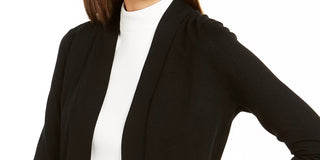 Calvin Klein Women's Chiffon Tier Sleeve Sweater Black Size Medium