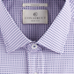 Construct Men's Slim Fit Geo Check Cooling Comfort Dress Shirt Purple Size 16x34-35