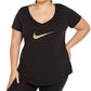 Nike Women's Logo Graphic T-Shirt Charcoal Size X-Large