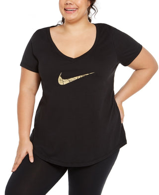 Nike Women's Logo Graphic T-Shirt Charcoal Size X-Large