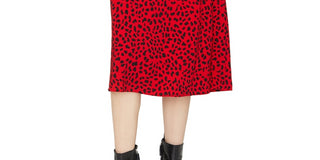 Sanctuary Women's Everyday Printed Midi Skirt Red Size XX-Large