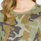 Sanctuary Women's Carlee Camo Tee Mineral Camo Green Size Small