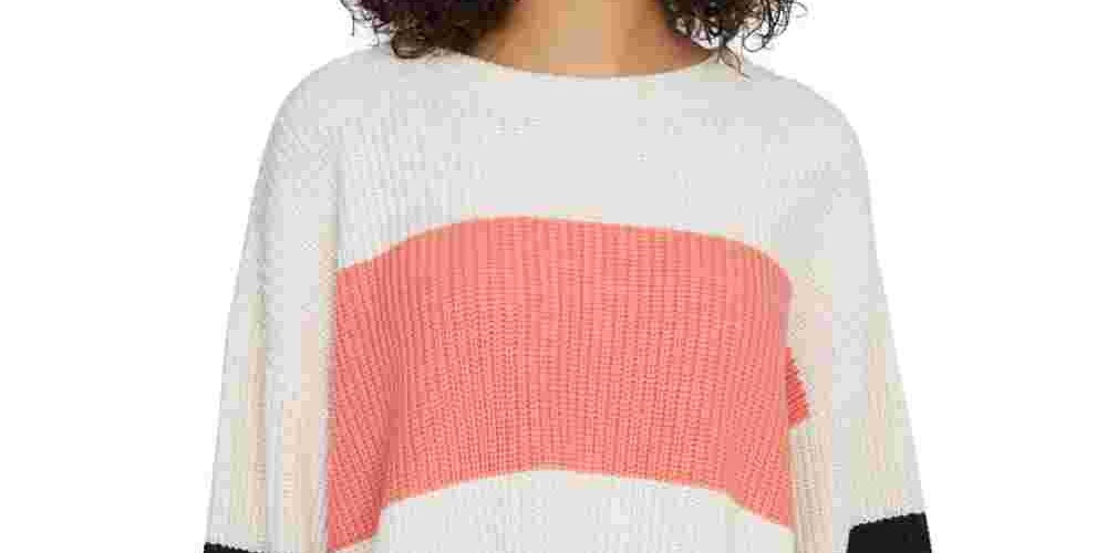Sanctuary Women's Playful Striped Sweater Pink Size Large