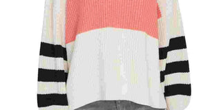 Sanctuary Women's Playful Striped Sweater Pink Size Large