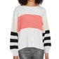 Sanctuary Women's Playful Striped Sweater Pink Size Small