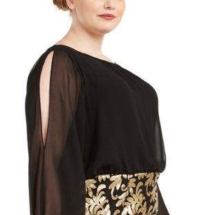 Calvin Klein Women's Plus Size Split-Sleeve Sheath Dress Black Size 18W