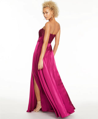 B Darlin Juniors' Sweetheart Ruched Gown Red Size 3-4