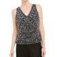 28Th & Park Women's Beaded Embroidered Top Gray Size 14