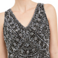 28Th & Park Women's Beaded Embroidered Top Gray Size 14