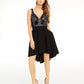 Speechless Junior's Sparkle Embellished High Low Dress Black Size 0