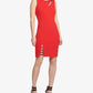 DKNY Women's Cutout Sheath Dress Bright Red Size 12