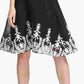 DKNY Women's Sleeveless Embroidered Fit & Flare Dress Black Size 10