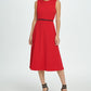 DKNY Women's Seamed Midi Dress Red Size 8