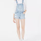 Dollhouse Junior's Cuffed Denim Shortalls Blue Size 9