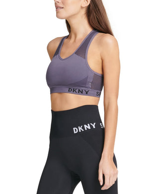 DKNY Women's Impact Fitness Sports Bra Purple Size X-Small