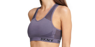 DKNY Women's Impact Fitness Sports Bra Purple Size X-Small